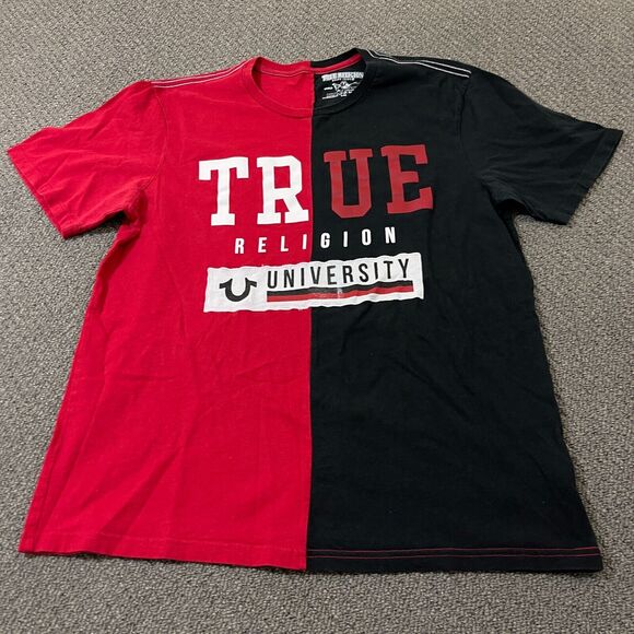 True Religion Other - True Religion Shirt Mens Size Large L Black Red Short Sleeve T Tee Pullover Flaw